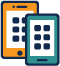 Icon of Apps on Two Cell Phones